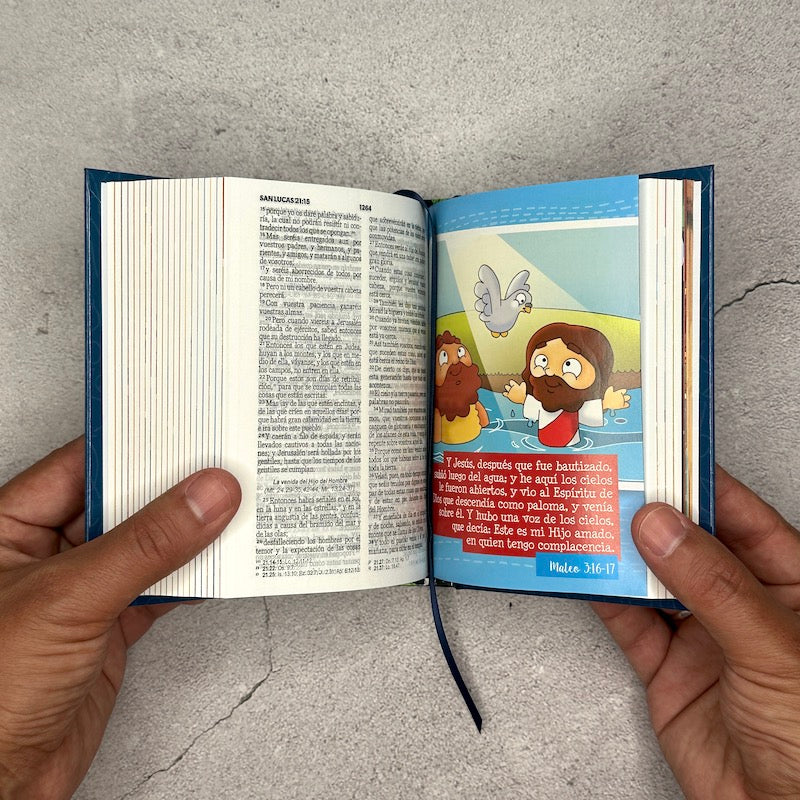 Biblia RVR 1960 para niños Mi gran viaje - Tapa dura azul