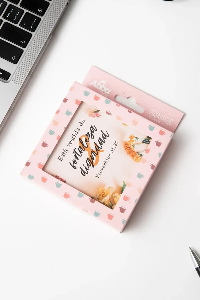 Pack de 6 posavasos con versículos bíblicos | Primavera