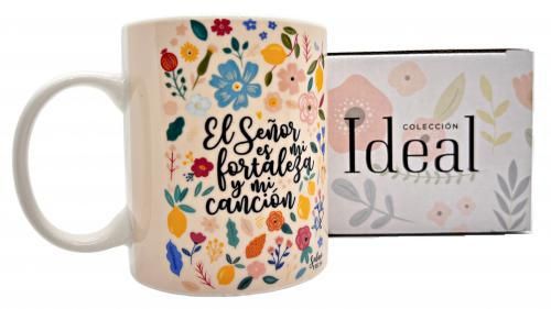 TAZA DE CERÁMICA, EL SEÑOR ES MI FORTALEZA, 12 OZ | COLECCIÓN IDEAL