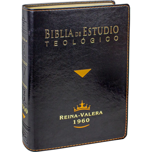 RVR 1960 Biblia de estudio teológico, imitación piel negro con índice