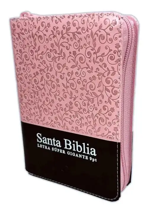 Biblia RVR1960 Rosa Marrón Letra 9 puntos
