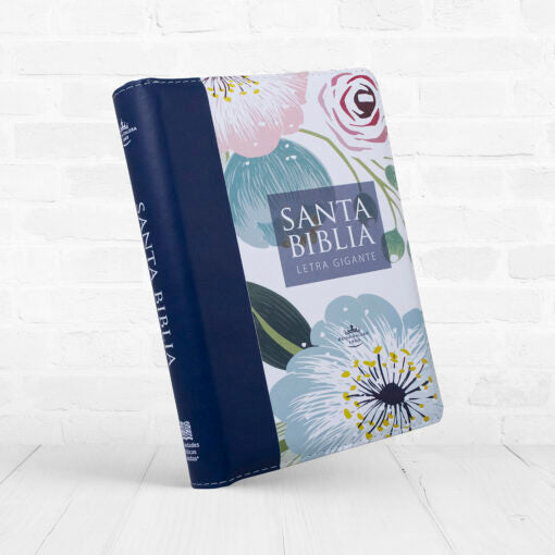 Biblia RVR 1960 Letra Gigante Floreada con cierre e índice