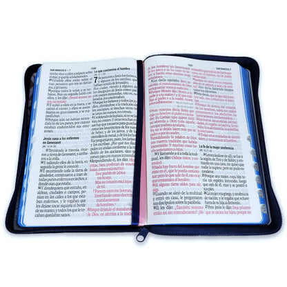 Biblia RVR 1960 Letra Gigante Floreada con cierre e índice