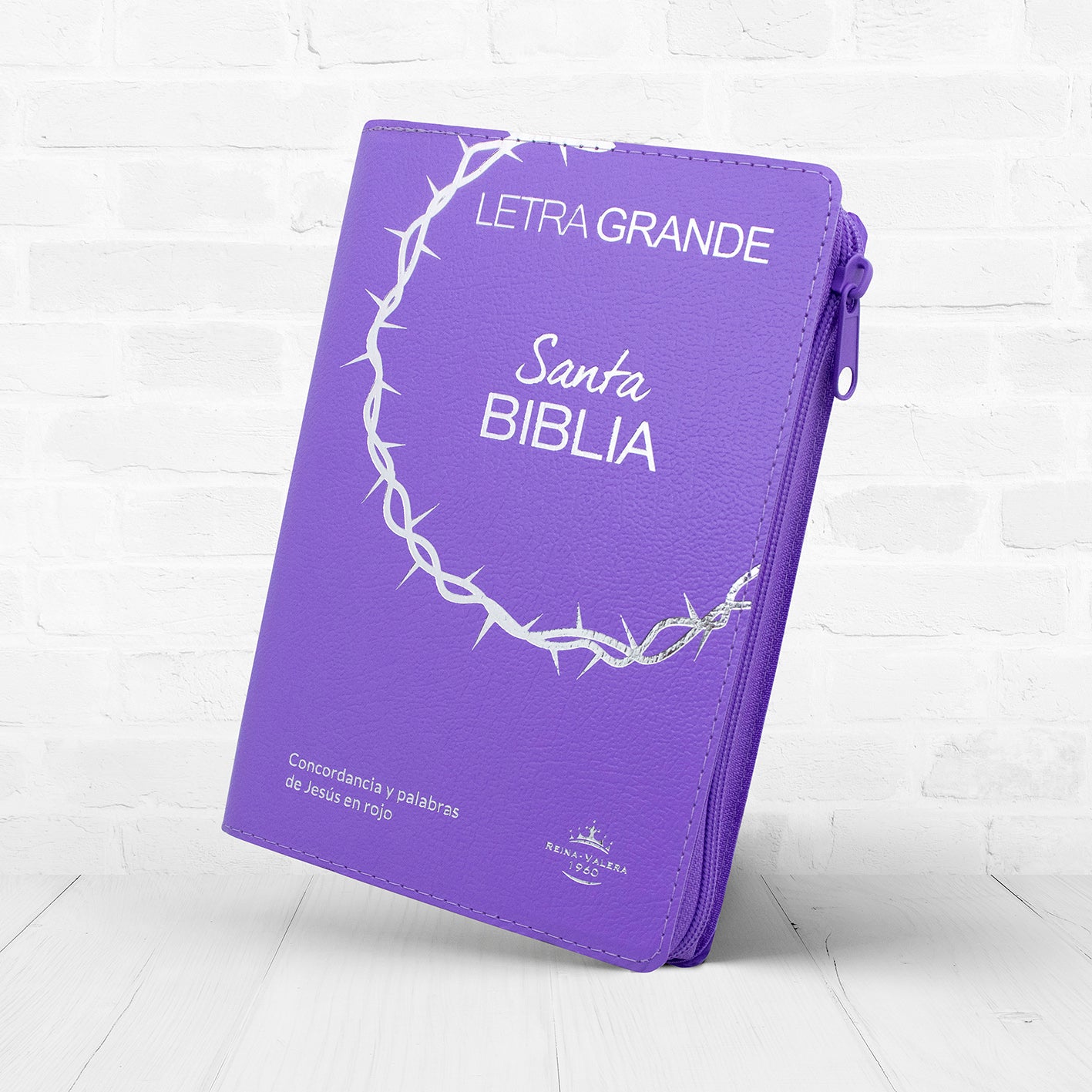 Biblia RVR1960 Letra Grande 12 puntos con cierre e índice | lila