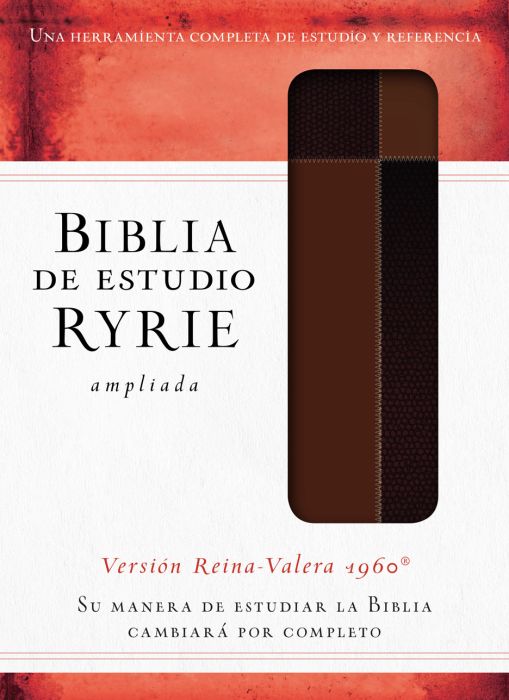 Biblia de estudio Ryrie ampliada RVR1960 Duo-tono marrón