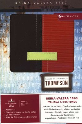 Biblia de referencia Thompson Reina Valera 1960, tamaño personal, Italiana Duo-tono