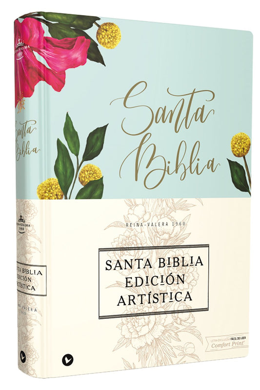 RVR 1960 Santa Biblia Edición Artística, TD/Tela, Floral, Canto con Diseño