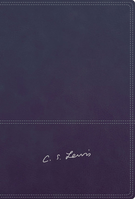 RVR Biblia Reflexiones de C. S. Lewis, Piel Fabricada, Azul Marino