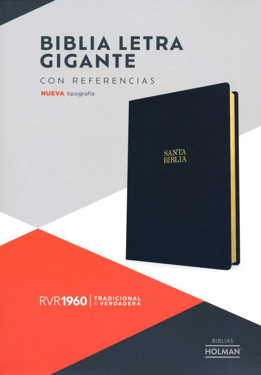 RVR 1960 Biblia letra gigante, negro, piel fabricada