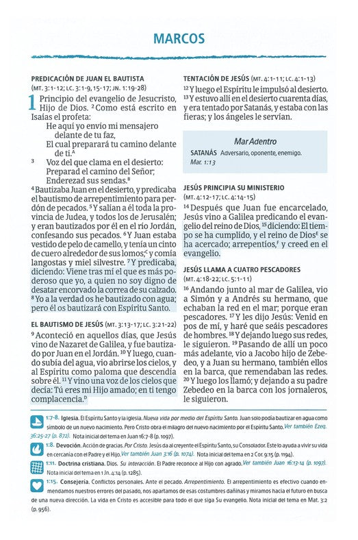 Biblia del Pescador RVR 1960, letra grande, caoba símil piel