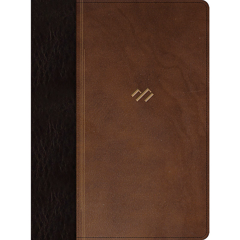 RVR 1960 Biblia temática de estudio, marrón oscuro/marrón piel fabricada con índice
