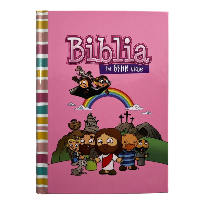 Biblia RVR 1960 para niños Mi gran viaje - Tapa dura rosa