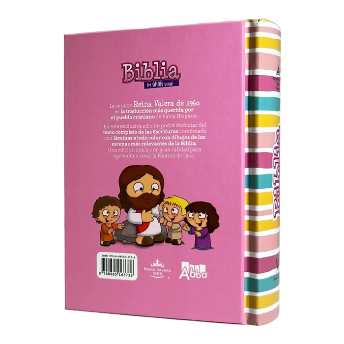 Biblia RVR 1960 para niños Mi gran viaje - Tapa dura rosa