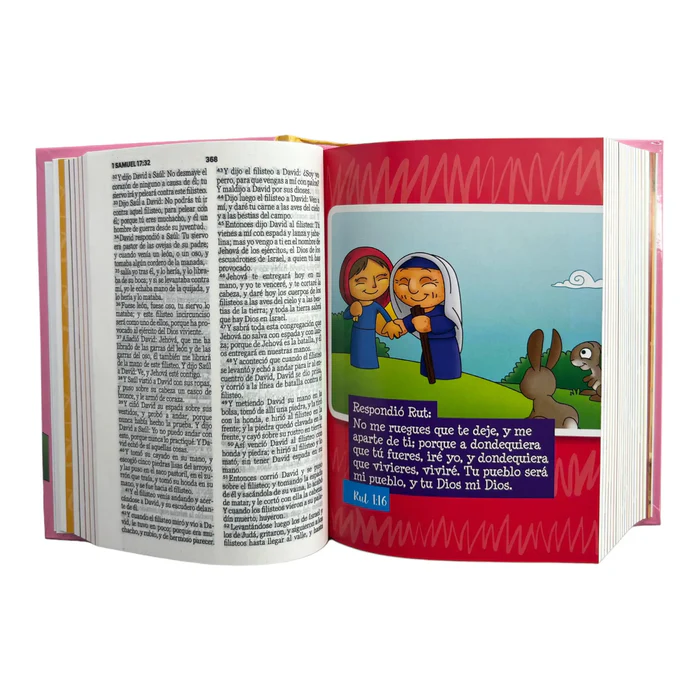 Biblia RVR 1960 para niños Mi gran viaje - Tapa dura rosa