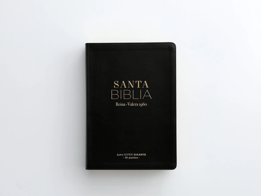 Biblia RVR 1960 clásica negro, letra Súper Gigante con índice