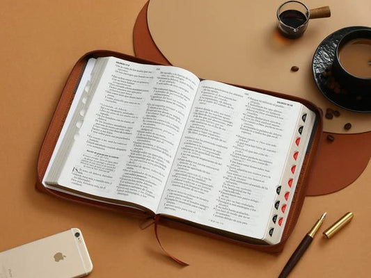 Biblia RVR 1960 Tricolor Marrón/café oscuro/café claro tamaño Gigante
