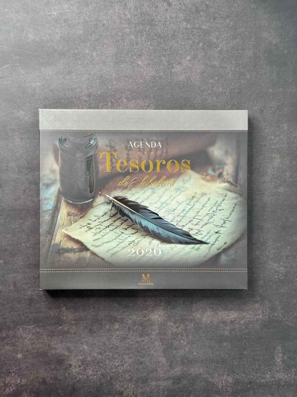 Agenda Tesoros de Sabiduría 2026 i/piel negro pack con llavero y bolígrafo