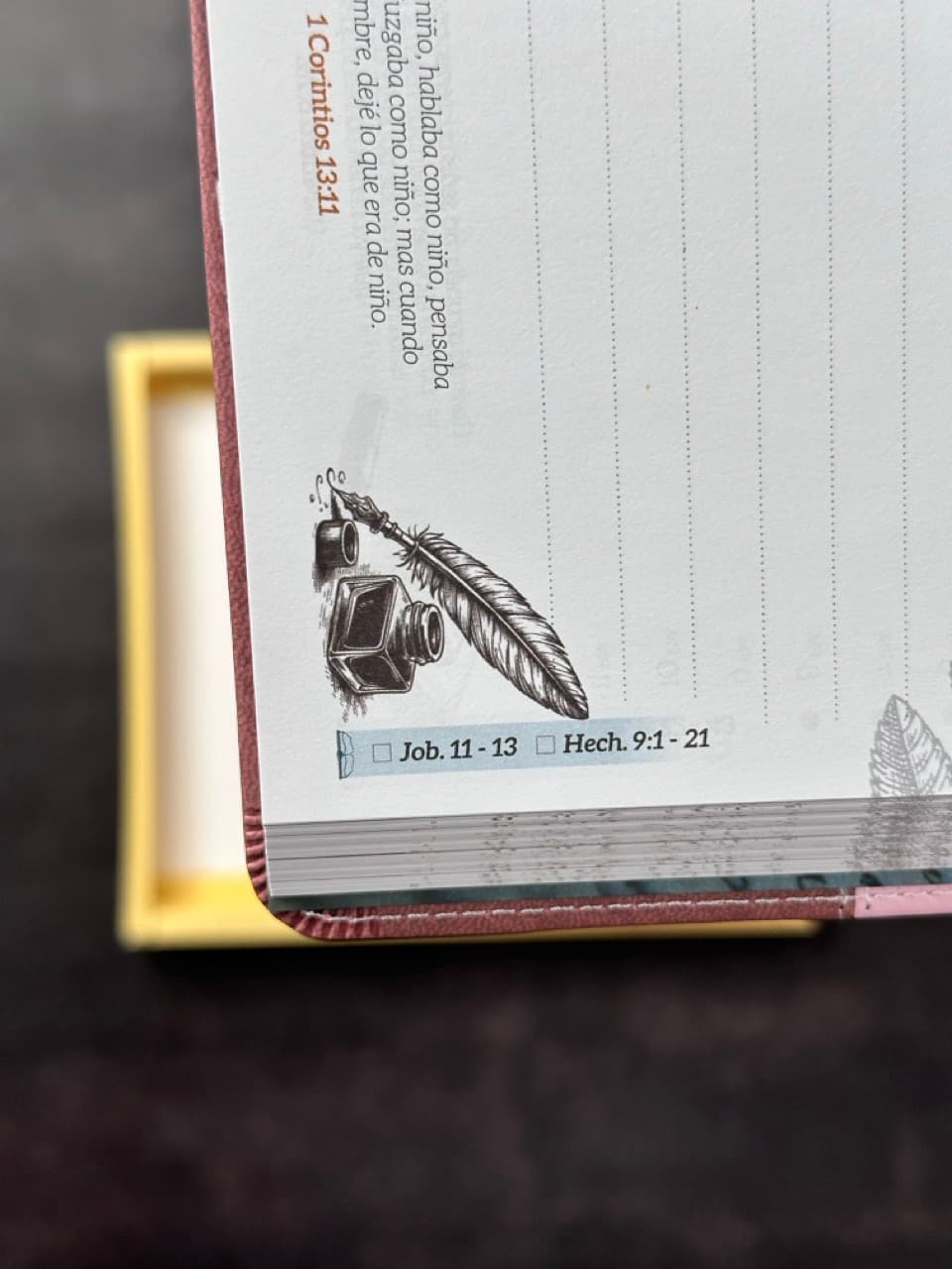 Agenda Tesoros de Sabiduría 2026 i/piel rosa pack con llavero y bolígrafo