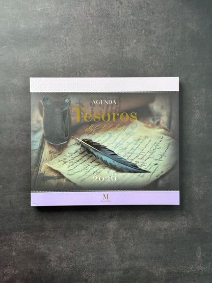 Agenda Tesoros de Sabiduría 2026 i/piel lila/lila pack con llavero y bolígrafo