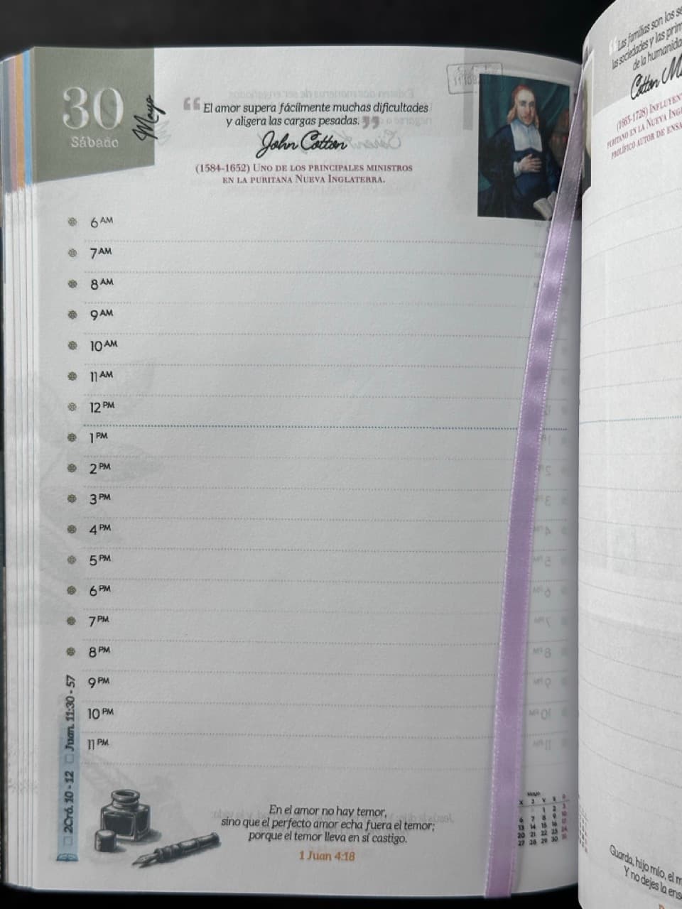 Agenda Tesoros de Sabiduría 2026 i/piel lila/lila pack con llavero y bolígrafo