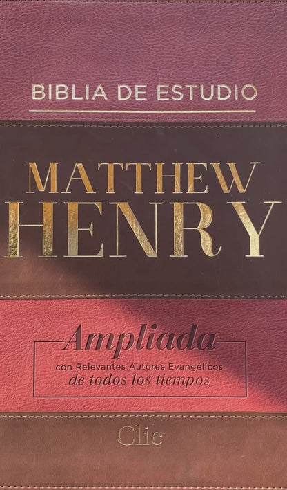 RVR Biblia de Estudio Matthew Henry Piel Fabricada